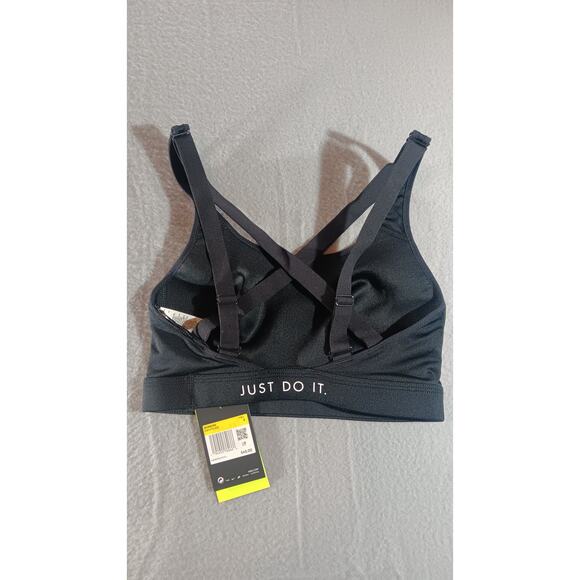 Nike Sports Bra Black Swoosh CW7273-010 Women’s Small Racerback Dri-Fit NWT - Picture 3 of 4